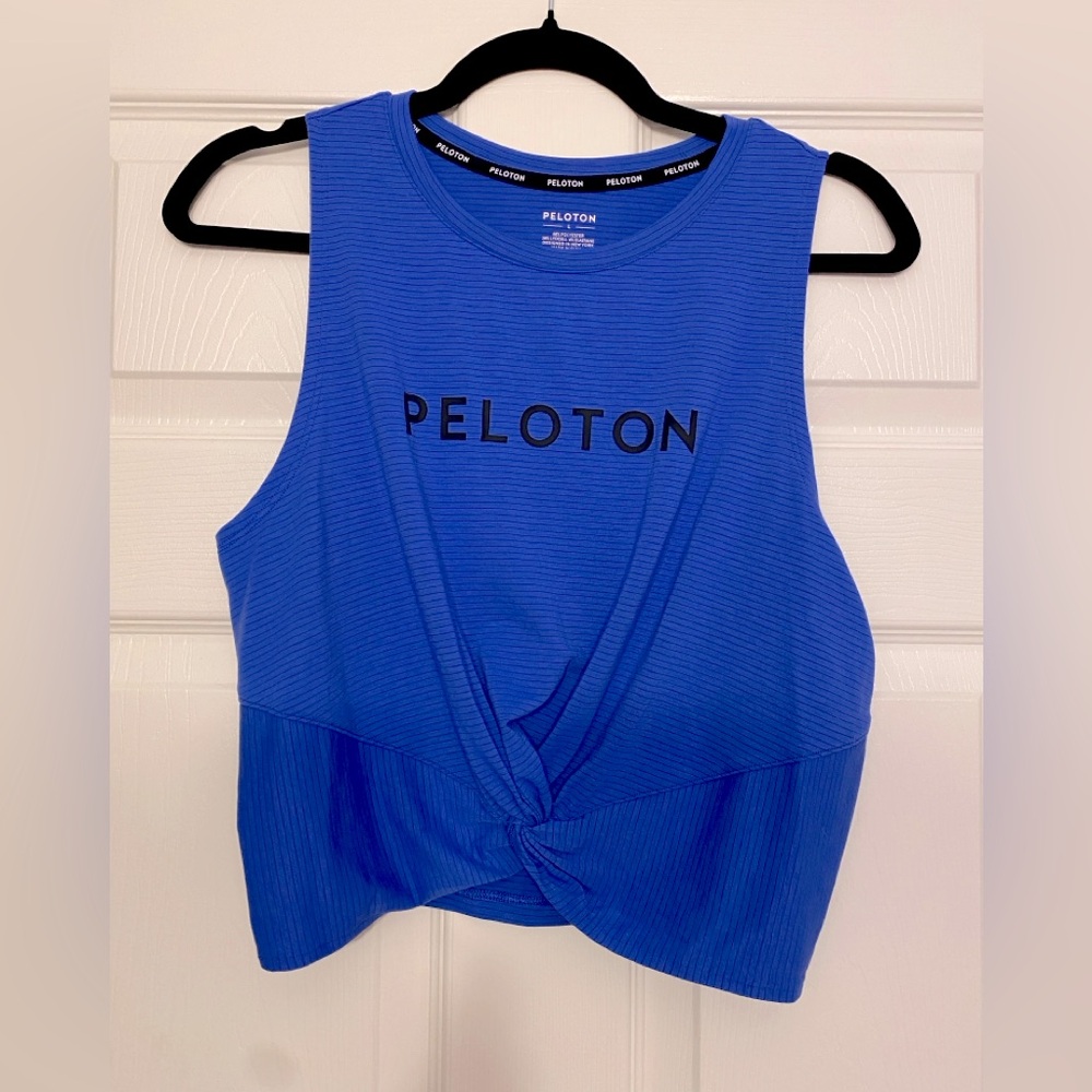 Peloton Women's Royal Blue Front Cinched Crop Top